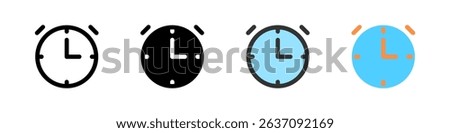 Icon set for alarm. Great for apps, clocks, or reminders.