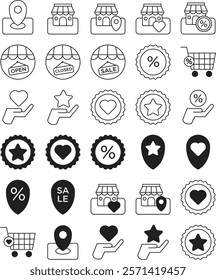 icon set for all your marketplace needs, or even start up
