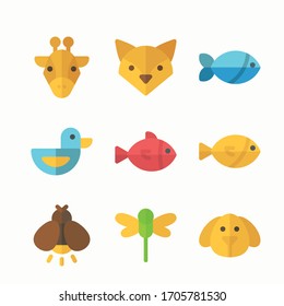 Icon Set Animals for different seasons.