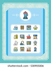 icon set applianace vector