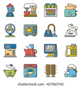 icon set appliance vector