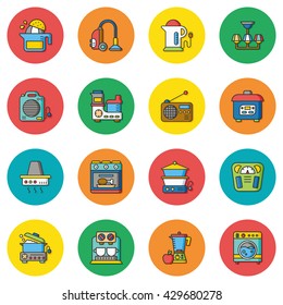 icon set appliances vector