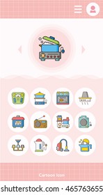 icon set appliances vector