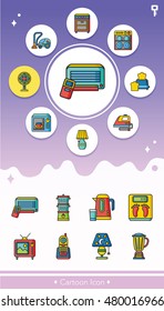 icon set appliances vector
