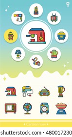 icon set appliances vector