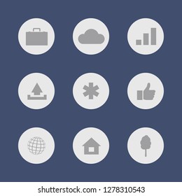 Icon set for application buttons. Vector format.