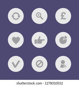 Icon set for application buttons. Vector format.