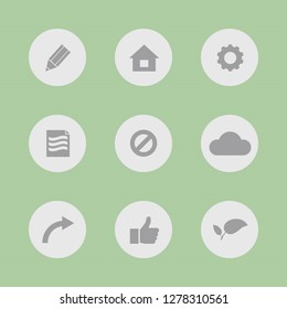 Icon set for application buttons. Vector format.
