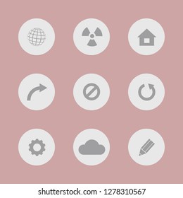 Icon set for application buttons. Vector format.