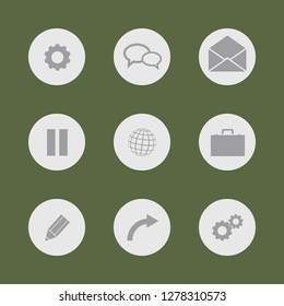 Icon set for application buttons. Vector format.