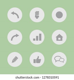 Icon set for application buttons. Vector format.