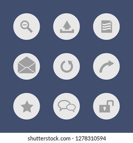 Icon set for application buttons. Vector format.