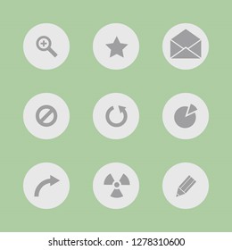 Icon set for application buttons. Vector format.
