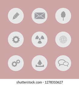 Icon set for application buttons. Vector format.