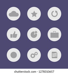 Icon set for application buttons. Vector format.