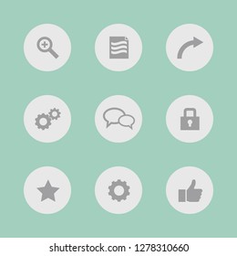 Icon set for application buttons. Vector format.