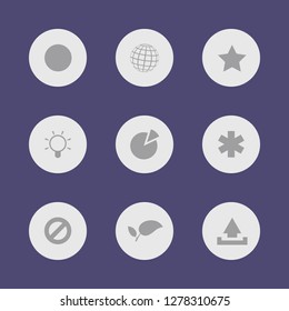 Icon set for application buttons. Vector format.