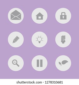 Icon set for application buttons. Vector format.
