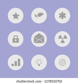 Icon set for application buttons. Vector format.