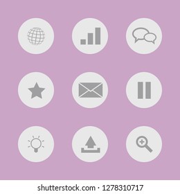 Icon set for application buttons. Vector format.