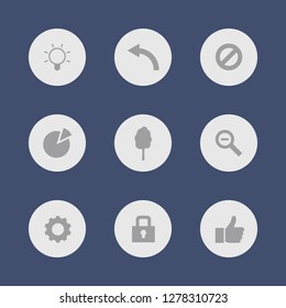 Icon set for application buttons. Vector format.