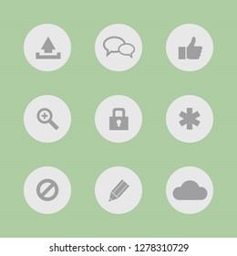 Icon set for application buttons. Vector format.