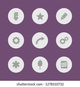 Icon set for application buttons. Vector format.
