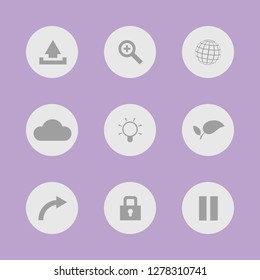 Icon set for application buttons. Vector format.