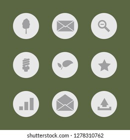 Icon set for application buttons. Vector format.
