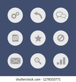 Icon set for application buttons. Vector format.
