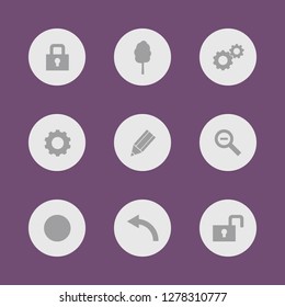 Icon set for application buttons. Vector format.