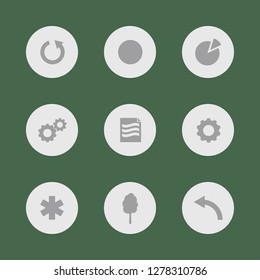 Icon set for application buttons. Vector format.