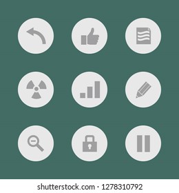 Icon set for application buttons. Vector format.