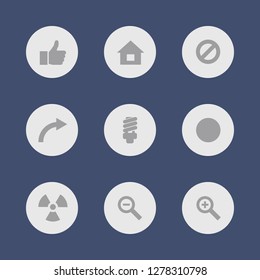 Icon set for application buttons. Vector format.