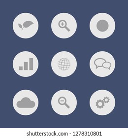 Icon set for application buttons. Vector format.