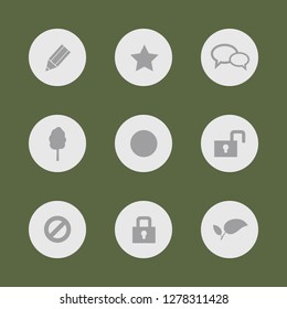 Icon set for application buttons. Vector format.
