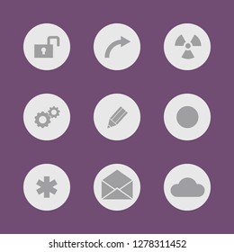 Icon set for application buttons. Vector format.