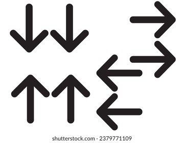 icon set, arrow direction icon set, set of arrow direction icon