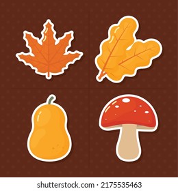 Symbolsatz für Herbstdesign