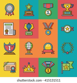 icon set award vector