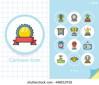 icon set award vector