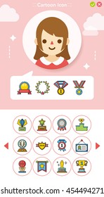 icon set award vector