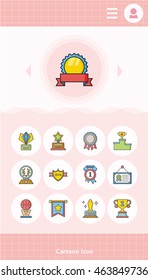 icon set award vector