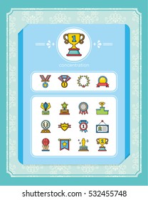 icon set award vector