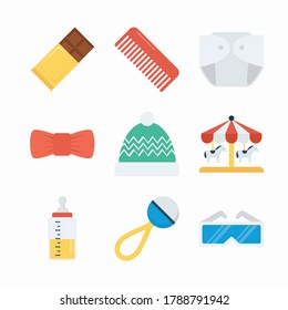 Icon Set Baby for different seasons Color