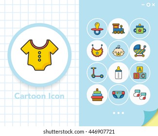 icon set baby vector