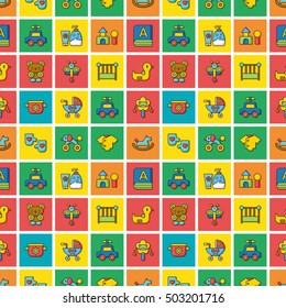 icon set baby vector