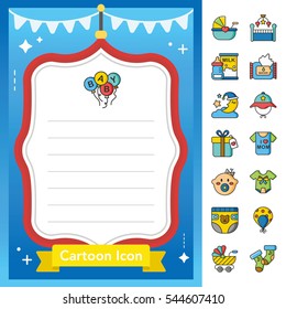 icon set  baby vector