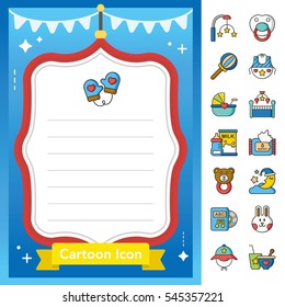 icon set  baby vector