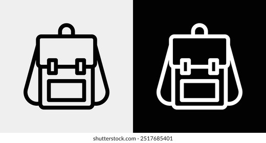 Conjunto de ícones de bolsas usadas ao fazer compras, malas usadas ao viajar e maletas de transporte